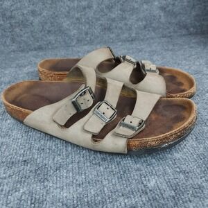 Birkenstock Florida Sandals Women Size 10 Men Size 8 EU 41 Beige Leather Slides
